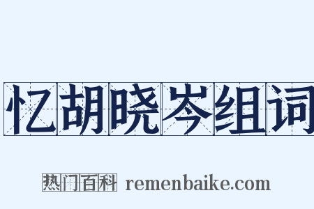 忆胡晓岑组词是什么意思的图片